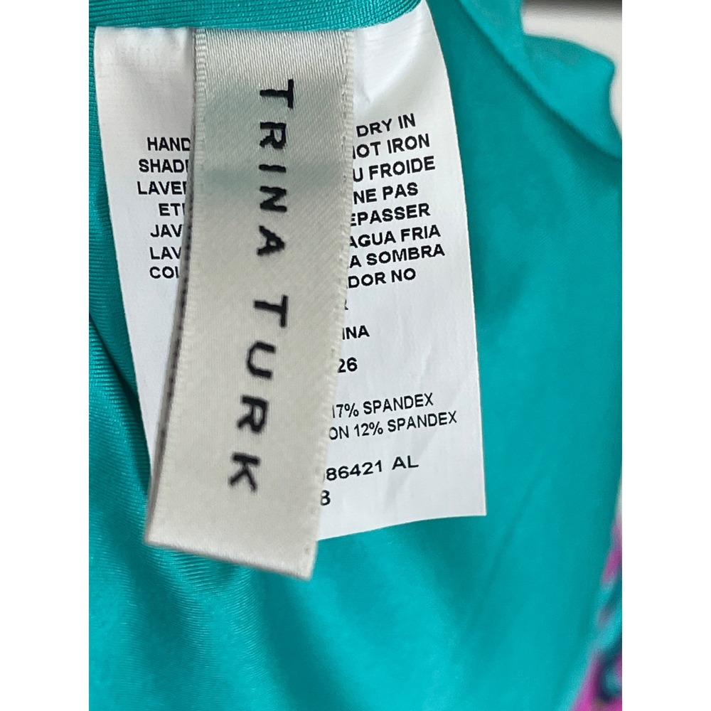 Trina Turk Paralia Ruffle Top NWOT Women's Size 8 - Picture 7 of 7